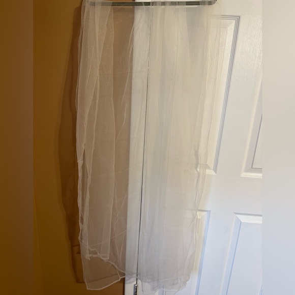 NWT Embroidered Net Pleated Lehenga in an Orange/Coral - Picture 9 of 12